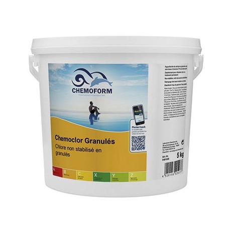 CHLORE NON STABILISE Chemoclor Granulés (5 kg)