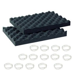Brosse Mousse Noire Ppi60 (comprend 2 brosses et 14 clips)