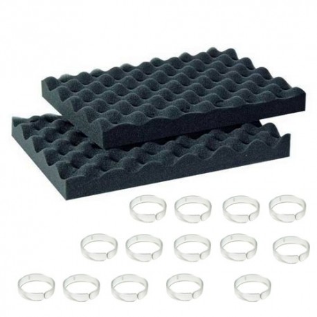 Brosse Mousse Noire Ppi60 (comprend 2 brosses et 14 clips)
