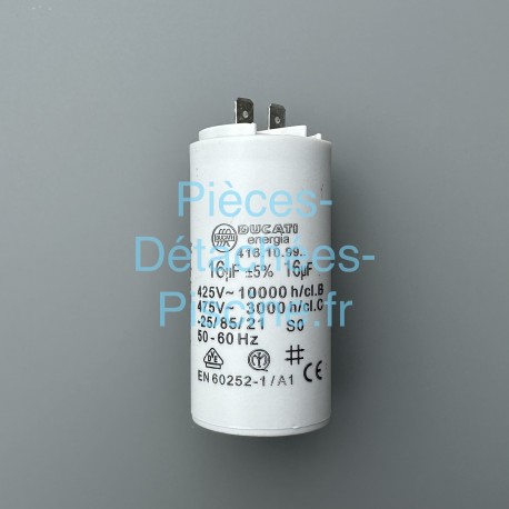 Condensateur 16µF à cosses Ø35x70,5mm - Astralpool PPE SENA. ASTRAMAX. GLASS PLUS