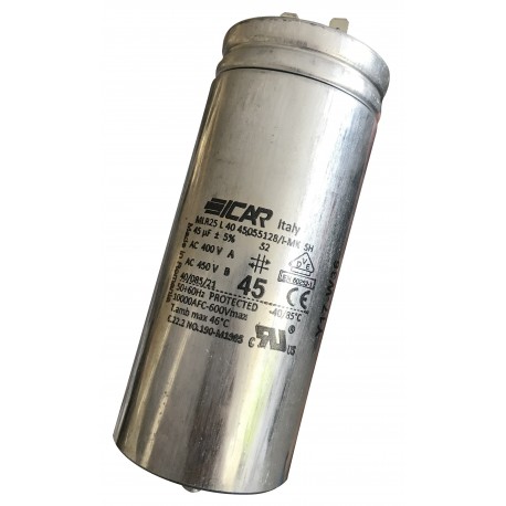 Condensateur alu 45 MF PREM 6 ( pour compresseur)
