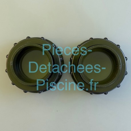 LOT DE DEUX RACCORDS UNIONS DE TRAVERSÉE DE PAROI 1"1/2