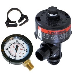 Purgeur manuel + manomètre FNS PLUS